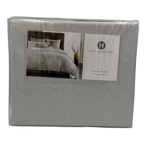 Hotel Collection Interlattice Bedskirt Cal King Gray 16" Drop New Bedding